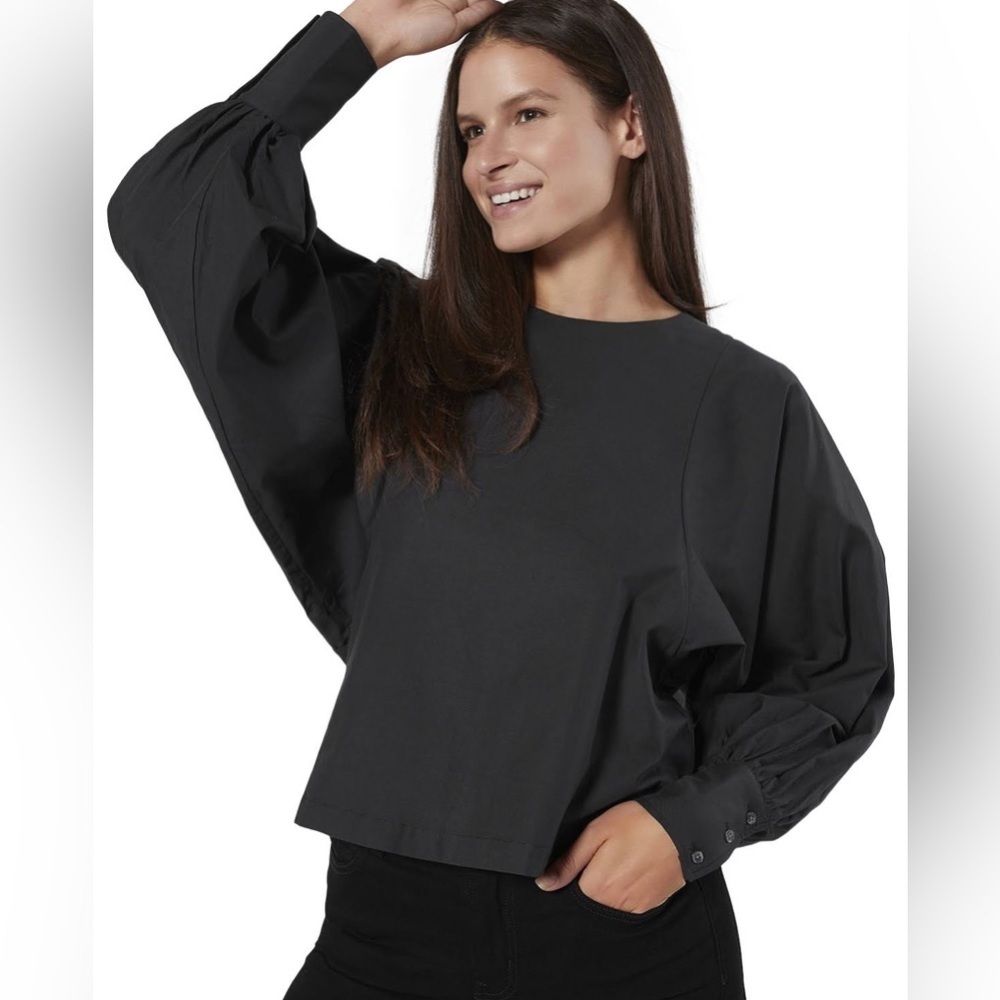 NWT REYES COTTON LONG SLEEVE TOP size S - Picture 2 of 5